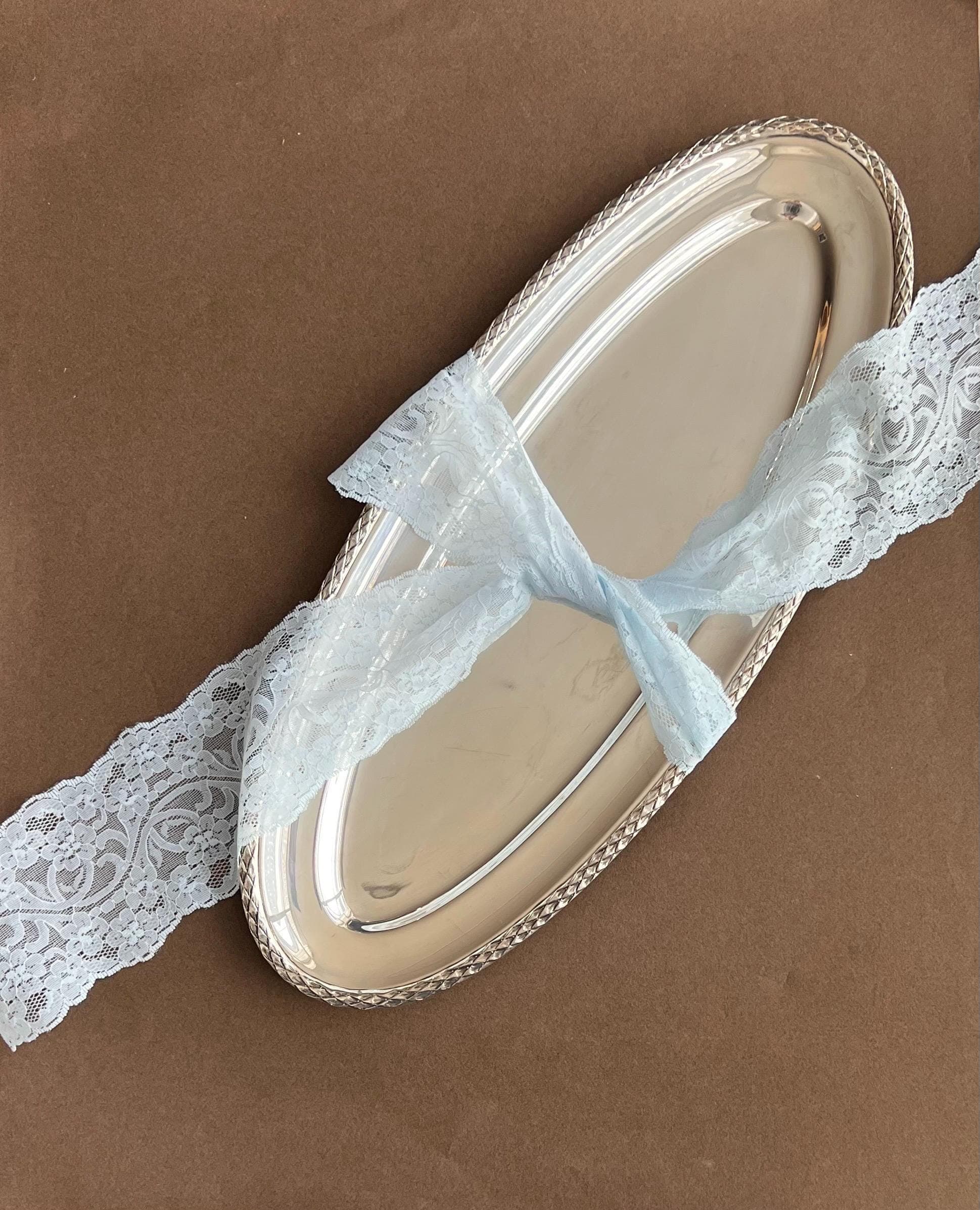 Vintage Wolff Silver-Plated Oval Serving or Display Tray with Decorative Braided Rim
