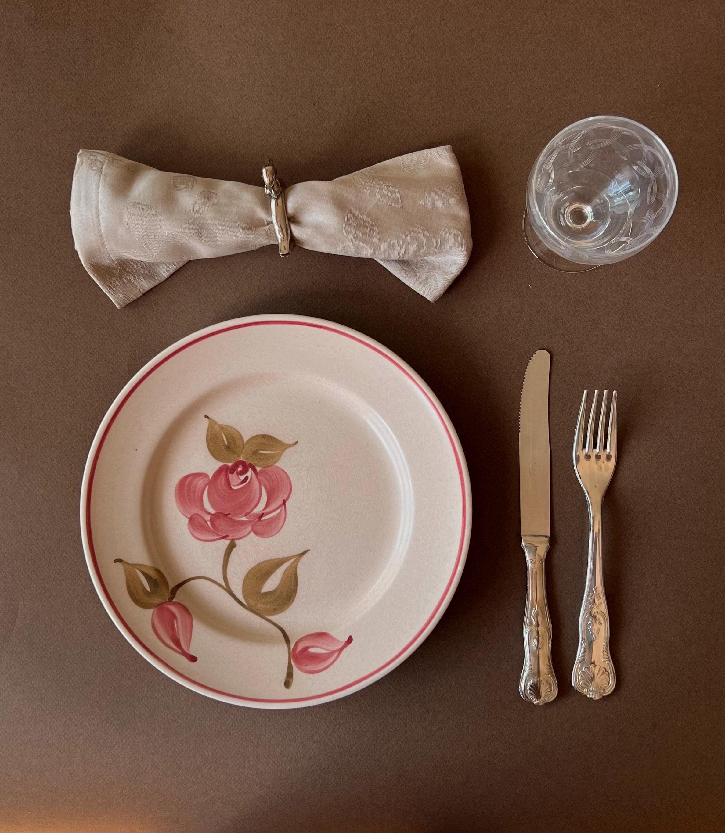Vintage French Gien Breakfast or Desert Plates